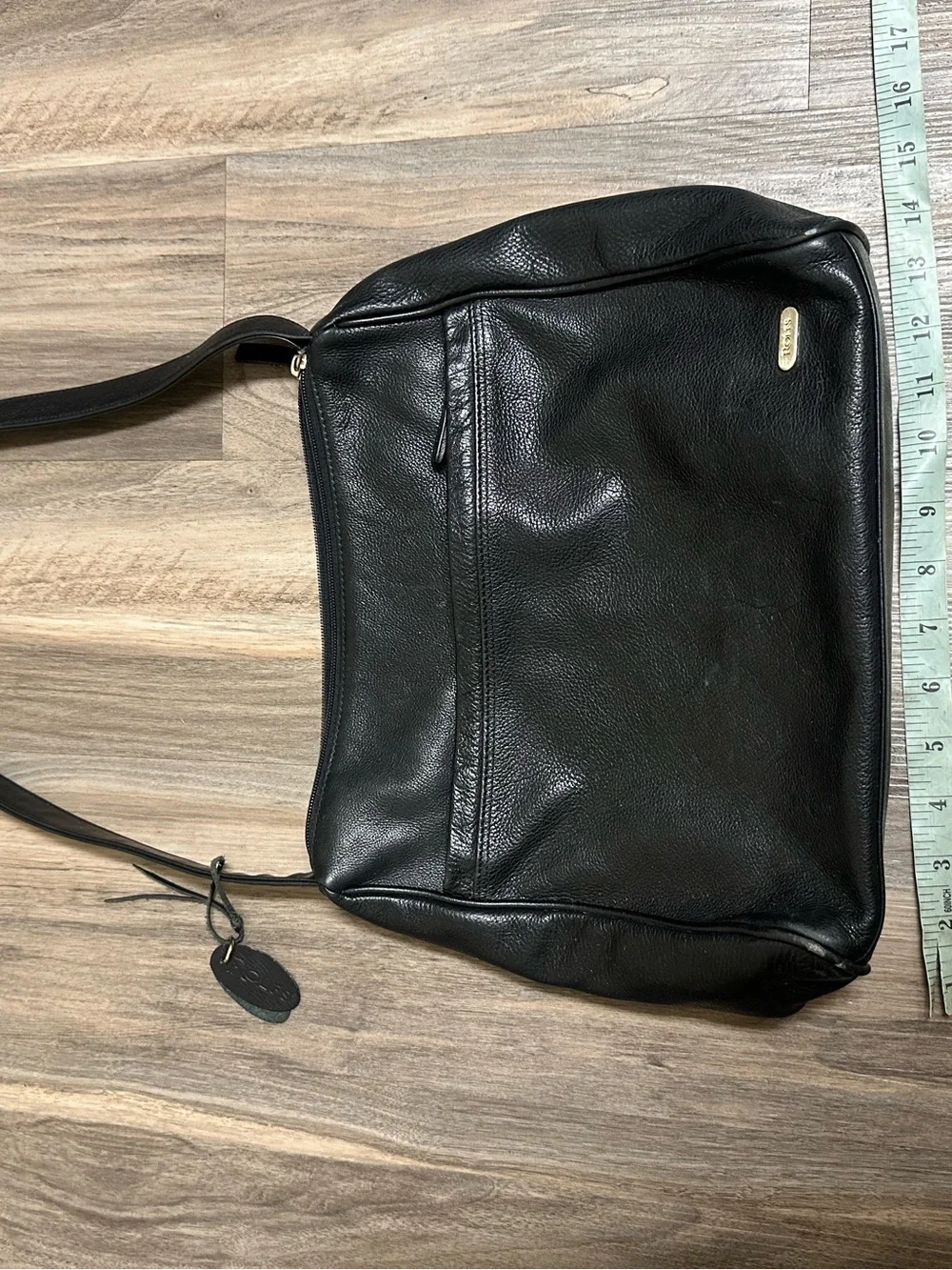 Rolfs Black Leather Shoulder Bag